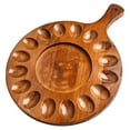 thumbnail image 2 of Stylish Acacia Wood Deviled Egg Tray Countertop Or Refrigerator Storage, 2 of 7