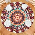 thumbnail image 2 of Zen Tablecloth Mandala Mystic Cultural Pattern Waterproof Elastic Round Cover with Back for Meditation and Energy Healing, 2 of 7