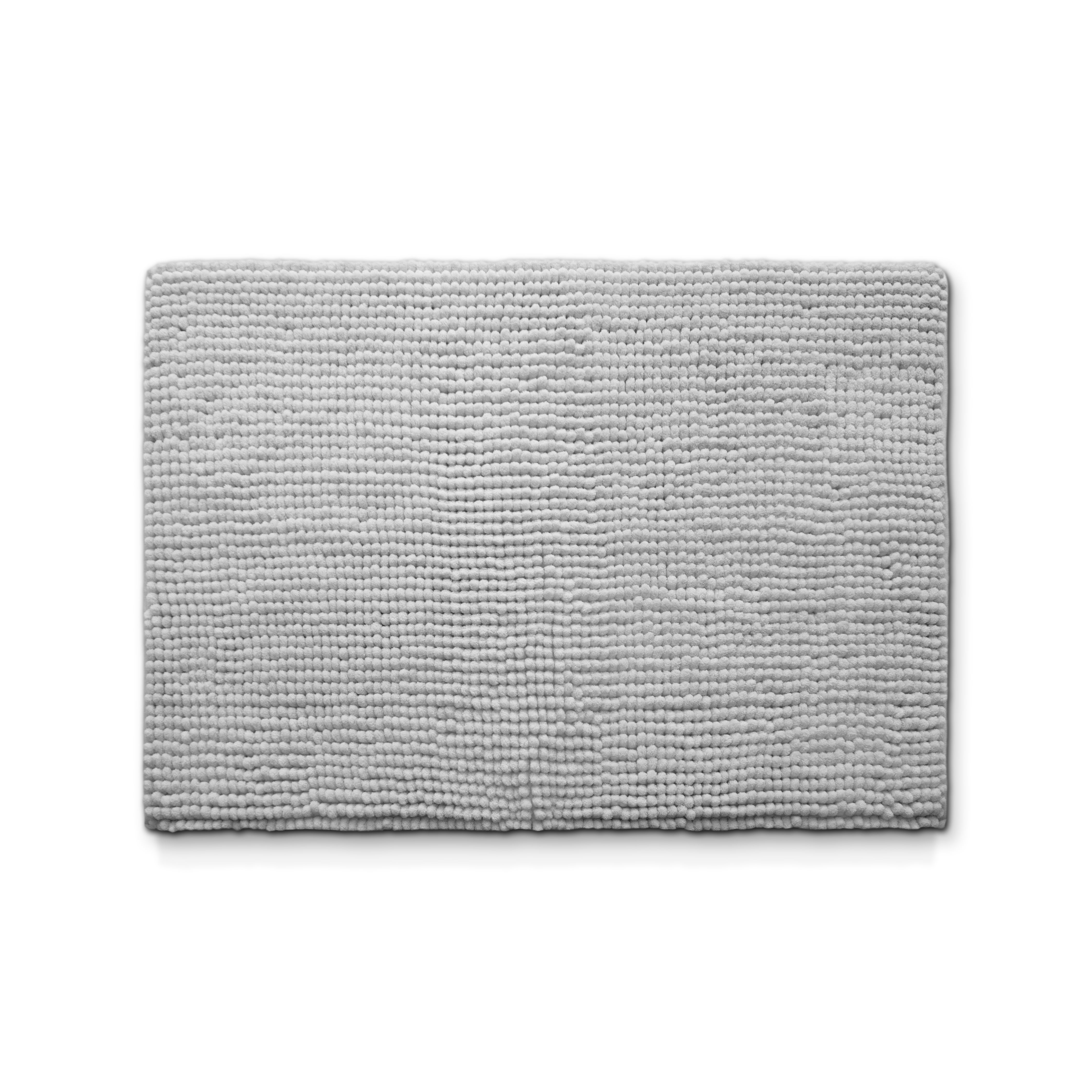 (2 pack) Your Zone Kids Gray Memory Foam Noodle Single Bath Rug with Nonslip Backside, 17" x 24"