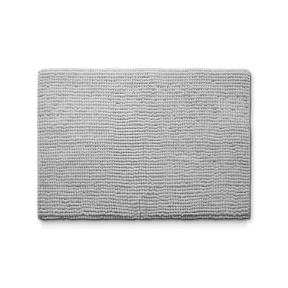 Your Zone Kids Gray Memory Foam Noodle Single Bath Rug with Nonslip Backside, 17" x 24"