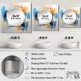thumbnail image 4 of Designart "Laundry modern Reflections II" Bath & Laundry Square Mirror For Wall Decor - Large Blue Square Printed Wall Mirror Art - Square Modern Mirror - Wall Mounted Square Large Mirror, 4 of 5