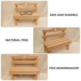 thumbnail image 2 of 1pc Decorative Mini Bench Porch Chair Miniature Landscape Bench Home Decocration, 2 of 9