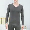 thumbnail image 2 of Gyexs Long Johns for Women Thermal - Long Johns for Men Thermal Top, Base Layer Sweaters Tops Two Piece Sets, Dark Gray, Size XXXXL, 2 of 9