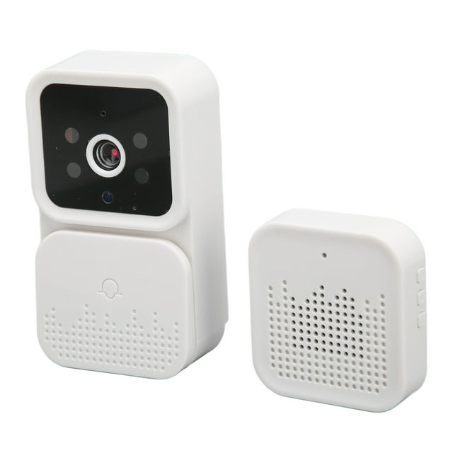Timbre De Vídeo Inalámbrico, Cámara De Timbre De Vídeo HD, Tono De Llamada Ajustable, Recordatorio De Batería Baja Con Timbre De Puerta Para El Hogar