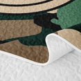 thumbnail image 5 of meiyoeat Camo Letter M Twin Quilt Set for Boys, Vintage Camouflage Twin Coverlet Set for Bedroom, Green, 2-Piece, 5 of 7