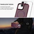 thumbnail image 5 of GUAGUA Case for iPhone 15 [Compatible with Mag-safe],6.1 inch Translucent Matte Slim Tpu Pc Anti Slip Full Protective Case,Shockproof Magnetic Case for iPhone 15 6.1",Red, 5 of 9
