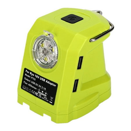 

CIQKKGG LED Work Light for 14.4V-18V - Battery Dual USB Converter Adapter for Portable Spotlight Power Tools
