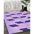 thumbnail image 3 of Ahgly Company Machine Washable Indoor Square Transitional Blossom Pink Area Rugs, 3' Square, 3 of 7