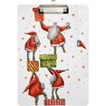 thumbnail image 1 of FMSHPON Christmas Santa Star Present Watercolor Clipboard Hardboard Wood Nursing Clip Board and Pull for Standard A4 Letter 13x9 inches, 1 of 5
