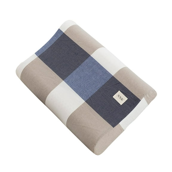 NXK pillow cases, Plaid Pillow Cases, 100% Washed Cotton, Set of 2 Pillowcases