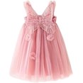 thumbnail image 1 of Toddler Baby Girls Princess Dresses Sleeveless Butterfly Wing Dresses Fairy Tulle Dress Kids Dance Party Multiple Sizes Available, 1 of 5