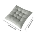 thumbnail image 3 of Ruroz Soft Chair Pads with Ties Comfy Solid Seat Cushion for Dining Chairs, Office Chairs, Hardwood Floors (Gray, 15.7"x15.7"), 3 of 3