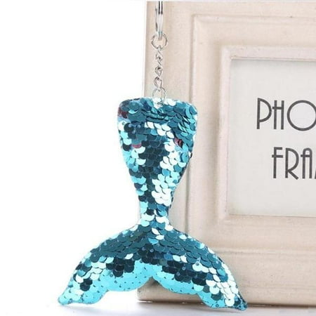 Pax Tail Bag - Mermaid Tail Sequin Purse Charm Keychain Blue