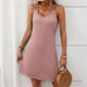 thumbnail image 3 of Sexy Vestido Casual para las Mujeres Vestido de Cuello Redondo sin Mangas de Color Sólido, Moda de Verano de Poliéster Ligero, 3 of 7