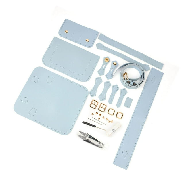 kurtrusly Kit Complet de Couture DIY pour Sacs en Cuir pour Femmes Sac à Main Bleu
