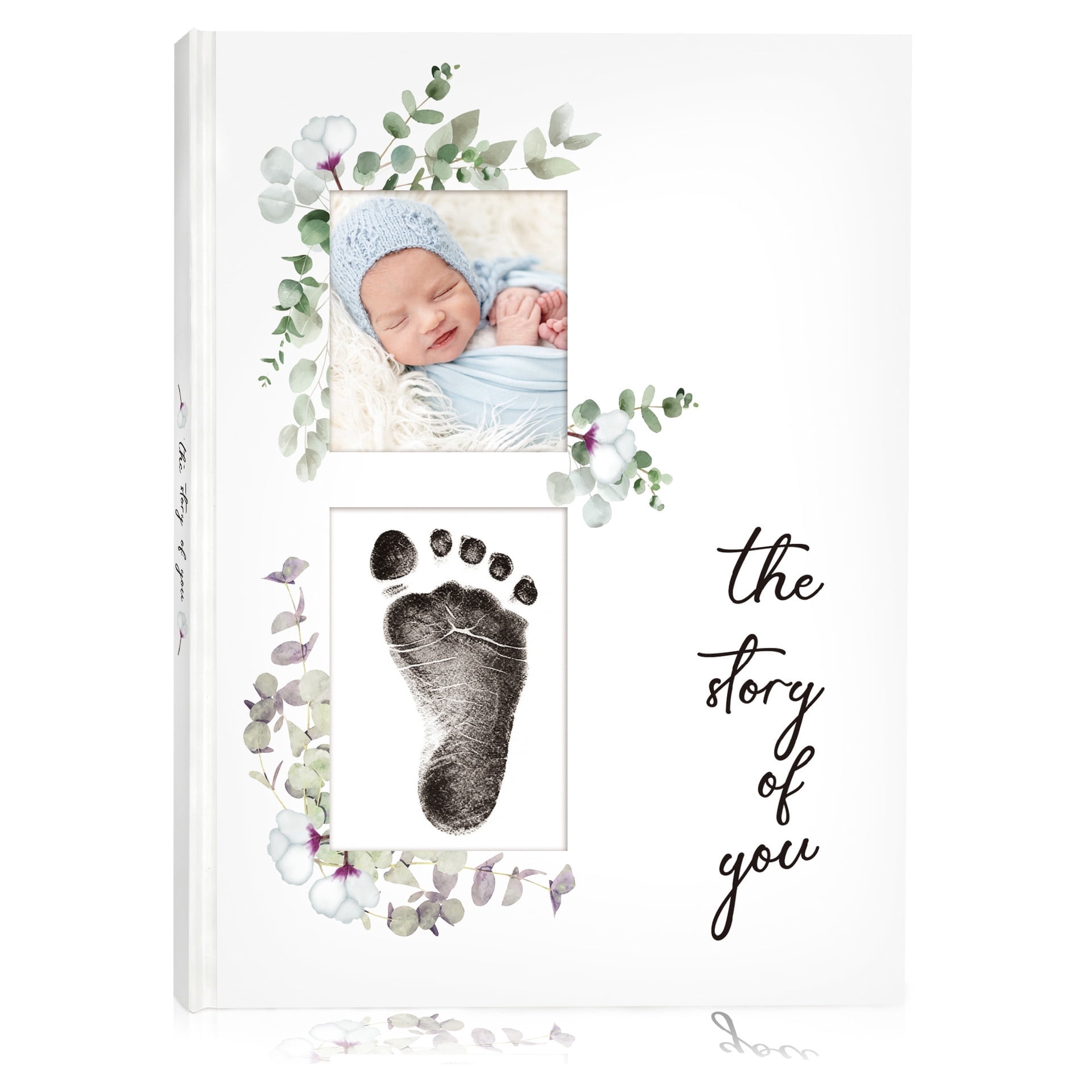 Baby Book Keepsake - Simple Baby Milestone Book for Boy or Girl - Baby Journal & Pregnancy Memory Book - Monthly Milestone Record Baby Books for Baby Shower -Modern Gender Neutral Style Gift for Moms