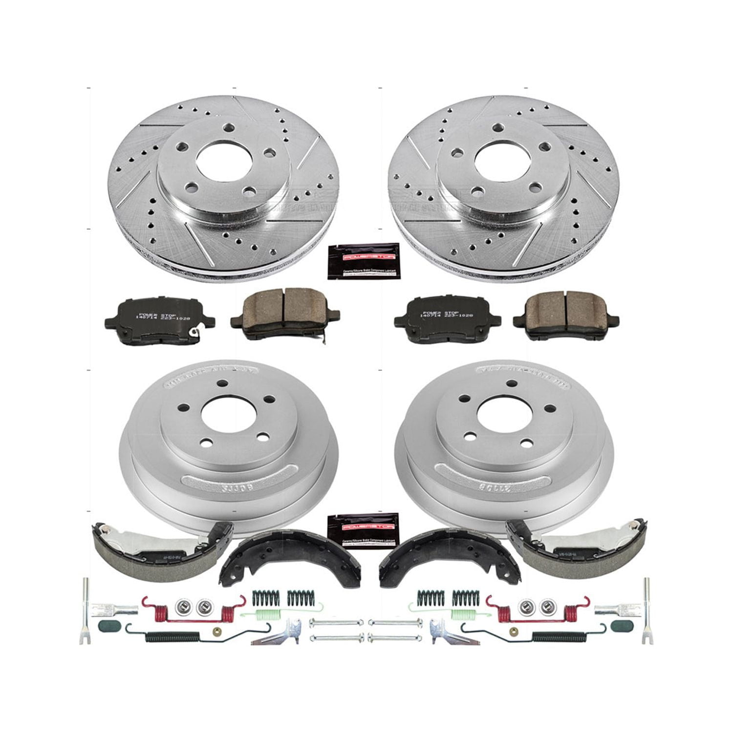 PowerStop Front and Rear Z23 Evolution Sport Brake Pad Rotor Drum and Shoe Kit Fits: CHEVROLET Select Models K15225DK