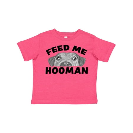 

Inktastic Goofy Dog-Feed Me Hooman Boys or Girls Toddler T-Shirt