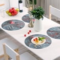 thumbnail image 6 of Ryvnso Valentines Day Heart Print Round Plate Mats Dining Table Placemat Set of 4 for Holiday Decoration, 6 of 7