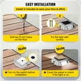 thumbnail image 6 of VEVOR Solar Pathway Lights, 12-Pack, White, Includes Screws, Weatherproof Outdoor Deck Lights, 6 LED, Ideal for Garden Paths, Walkways, Driveways & Steps, 6 of 9