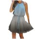 thumbnail image 1 of Mini vestido de verano para mujer con cuello redondo, informal, sin mangas, estampado, fluido, bohemio, playa Fridja  hjkh4906, 1 of 7