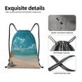 thumbnail image 4 of Daiia Shopping Cart On Tropical Beach Pattern Drawstring Backpack, Gym Bag, Lightweight Backpack, Water-Resistant Bag Travel Sports Backpack, Fitness Bag, Yoga Bag-Small, 4 of 6