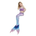 thumbnail image 4 of Hienoo Girls 3-Piece Swimsuit Performance Ruffle Bikinis Fish Tail Bathing Suit, Sizes 4-9, 4 of 5