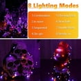 thumbnail image 4 of Joomer Orange Purple Halloween Solar String Lights - 2 Pack Total 80FT 240LED Solar Fairy Lights, Waterproof Outdoor Twinkle Lights with 8 Modes for Garden, Porch, Trees, Halloween Decor (Black Wire), 4 of 8