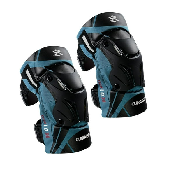 Guardoinrt 2x Motorcycle Knee Pads K01-3 for Motocross Racing Reflective Light Blue