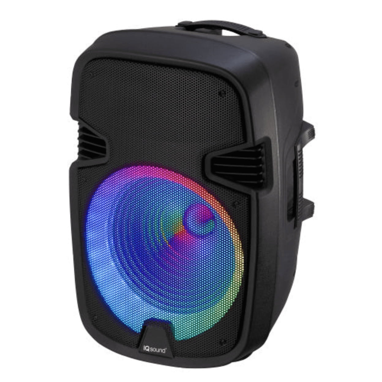 IQ Sound IQ-5715DJBT 5-inch Portable Bluetooth Speaker with TWS, Bluetooth 5.0, Colorful LED Light Show, Multiple Connectivity Options, FM Radio, Mic Input, Remote Control, and Tripod