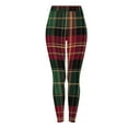 thumbnail image 5 of purcolt Women's Ugly Christmas Leggings Plaid Printed High Waisted Soft Skinny Tights Pants Xmas Party Holiday Leggings, 5 of 9