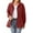Red, variant on Womens Corduroy Shirt Jacket Lapel Collar Long Sleeve Button Front Casual Outerwear
