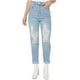 thumbnail image 1 of Pantalon De Mezclilla Para Mujer Mom Jeans Casual Rotos, 1 of 4