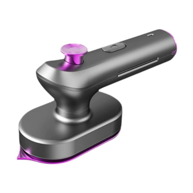 Iron de de viaje, vaporizador de mano mini soporte seco y húmedo para ropa de eléctrico para chaquetas, negocios de viajes Gris