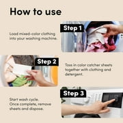 Zero Trace Laundry Sheets – Dye Catcher & Color Bleed Remover, Unscented, 80 Sheets