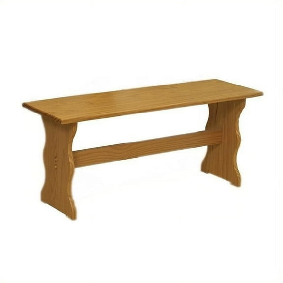 Linon Chelsea Farmhouse Dining Bench, Honey Brown