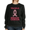 Tackle Breast Cancer Shirt Unisex Black Graphic Sweatshirt Pullover