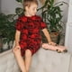 thumbnail image 4 of Fotbe Red Skulls 3 Pijama Estampada de 2 Piezas para Niños – Ropa de Dormir de Manga Corta Cómoda para Niños y Niñas, Camiseta y Shorts de Algodón-Large, 4 of 6