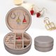 thumbnail image 5 of Joyero PU portátil joyería anillo pendientes colgante collar caja de almacenamiento organizadorChampaign oro, 5 of 11