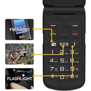 AGM M10 Rugged Basic Flip Phone, 4G Feature Cell Phone, Simple Mobile Phones, Waterproof & Drop-Proof, Pocket-Sized, SOS Button, Speed Dial, 98dB Speaker, Large Fonts & Big Buttons, for T-Mobile ONLY