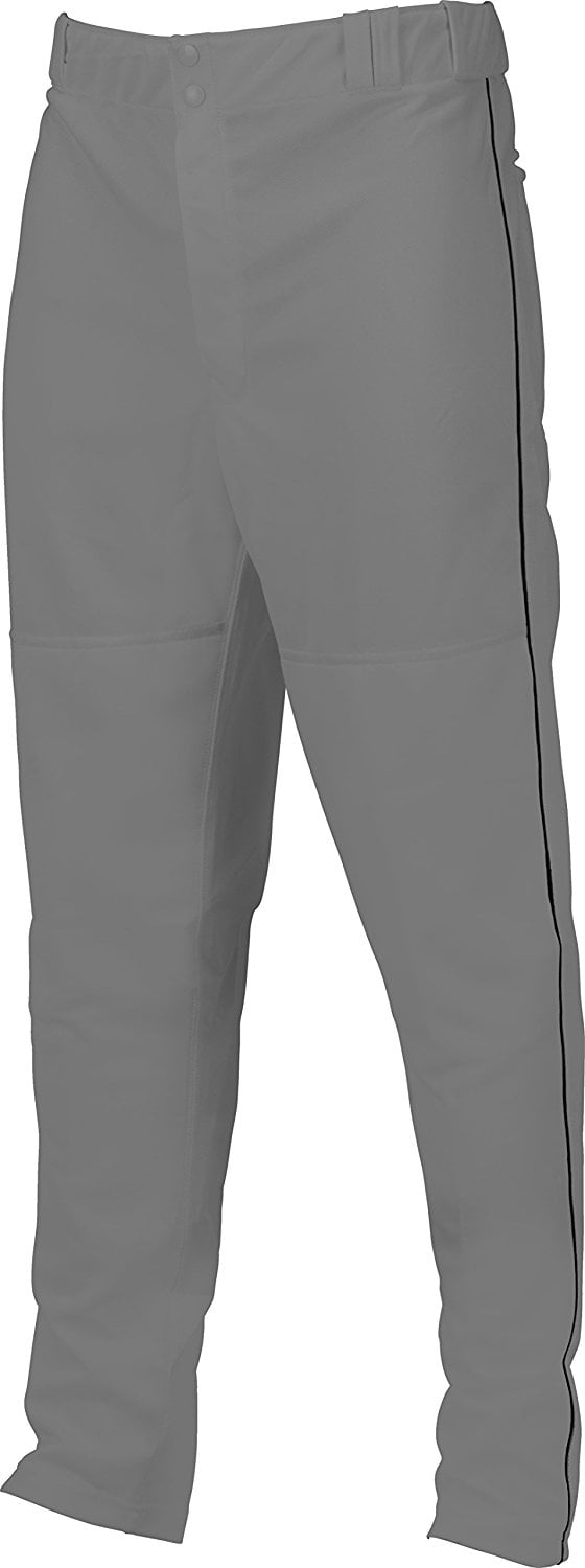 Marucci Adult Elite Double Knit Piped Baseball Pant, Gray/Black, X ...
