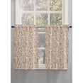 thumbnail image 3 of Kitchen Curtains 54 Inches length, Brown Flowers Window Treatment Curtain Drapes, Vintage Farmhouse Floral Leaves Vines Thermal Insulated Drapes for Basement Hotel RV, 42"x54", 2 Panels, 3 of 7