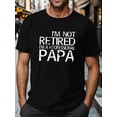thumbnail image 2 of T-shirt Fantaisie pour Homme avec Imprimé de Lettres « PAPA », T-shirt Décontracté et Tendance, Style de Rue, Manches Courtes, Col Rond, 2 of 5