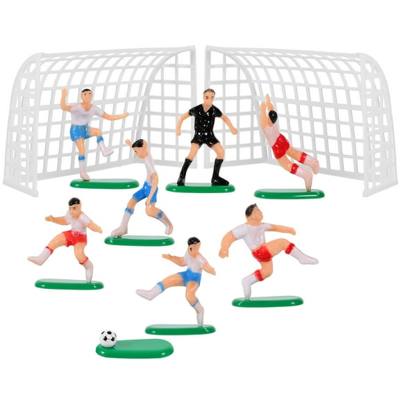 HEALEEP 1 Set Cake Ornaments Soccer Figures For Cake Football Shape Assorted Color
