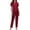 Red, variant on Leesechin Women's Sleepwear Set Loungewear Fashion Home Wear Pajamas Loungewear Two-Piece Suit Long Sleeve Pants Pajama Set Homewear
