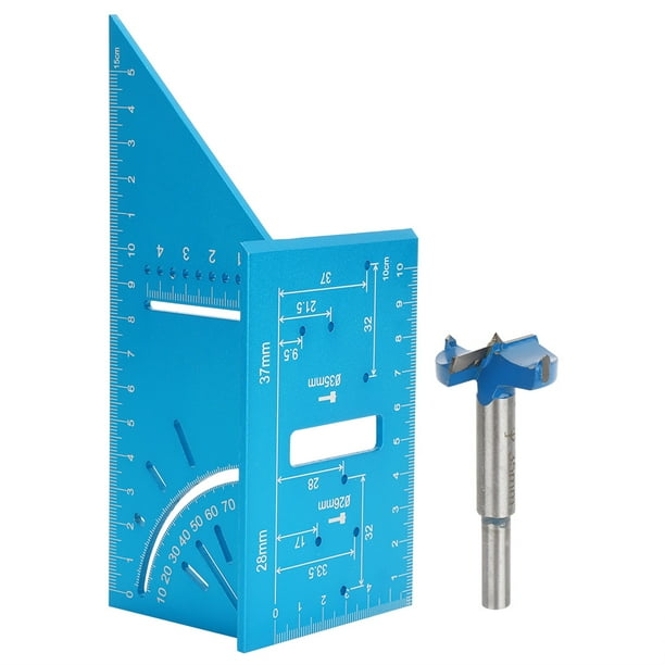 Right Angle Gauge,Angle Measuring Gauge Aluminum Angle Ruler Hole