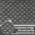 thumbnail image 3 of PURE ERA 2' x 3' Stair Tread Landing Mat Indoor Carpet Doormat Floor Mat Area Rug Self-adhensive Non-slip Back (Gray Mini Diamond Trellis,24 in.x36 in.), 3 of 6