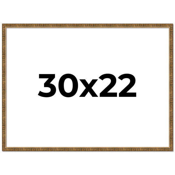 30x22 Frame Gold Picture Frame - Complete Modern Photo Frame Includes UV Acrylic Shatter Guard