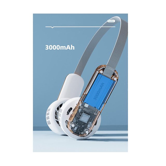 Ventilador de cuello portátil Shaofei Enfriador de aire mini silencioso recargable por USB Blanco