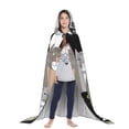 thumbnail image 3 of Honeii Colors Cats Print Poncho Cape, Cloak Coat, Snuggly Hooded Wearable Blanket, Hooded Cape For Teenagers,Halloween Costumes-Small, 3 of 7